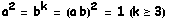 a^2 = b^k = (a b)^2 = 1 &nbsp;&nbsp; (k >= 3)