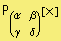 P _ ( α   β )[x]        γ   δ