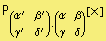 P _ ((       '         ' ) . ( α   β ))[x]        α    β                                γ   δ              '         '        γ    δ