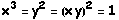 x^3 = y^2 = (x y)^2 = 1