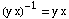 (y x)^(-1) = y x