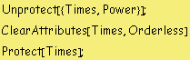 Unprotect[{Times, Power}] ; ClearAttributes[Times, Orderless] Protect[Times] ; 