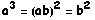 a^3 = (ab)^2 = b^2