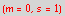 (m = 0, s = 1)